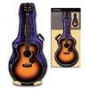 3D Acoustic Guitar Blank Greeting Card