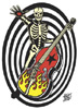 Skeleton Bass Guitar Sticker
