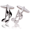 Double 8th Note Cuff Links
