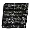 Music Notes Scarf - Black