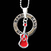 Red Guitar Band Necklace