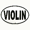 Violin Oval Sticker
