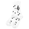 White Music Notes Socks